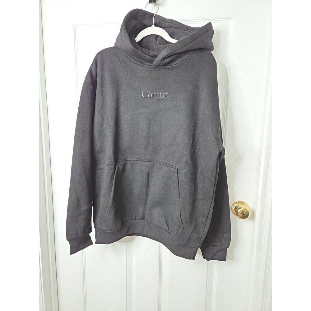 Comfrt Signature Hoodie Onyx Black Size M Oversized Heavyweight Fleece New